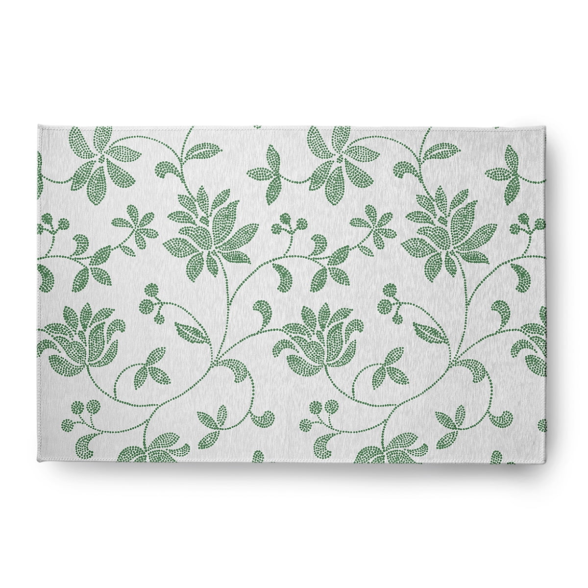 4' x 6' Simply Daisy Traditional Floral French Country Chenille Area Rug, Green