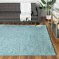 thumbnail image 1 of Unique Loom Everyday Shag Collection Area Rug - Solid (4' x 6' Rectangle Turquoise), 1 of 5