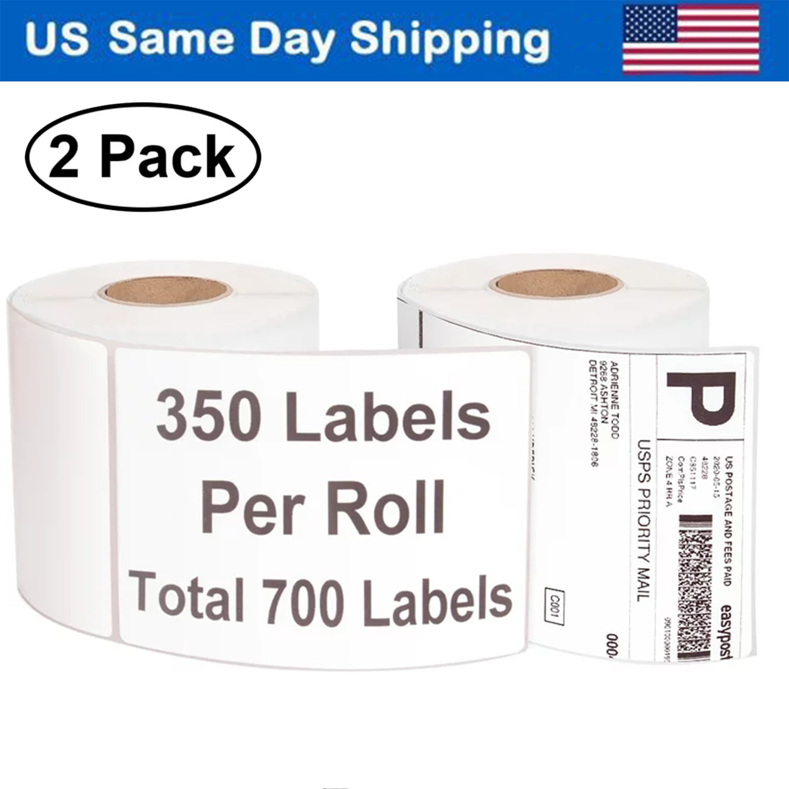 4 x 6 Thermal Shipping Paper Roll 500 Labels Self-adhesive Mailing for  Zebra lot