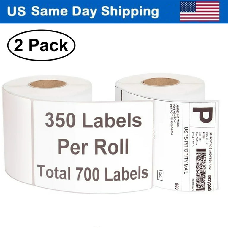 4 x 6 Thermal Shipping Paper Roll of 500 Labels Self-adhesive