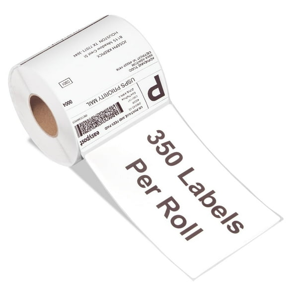 4" x 6" Thermal Shipping Labels, 350 Blank Self-Adhesive Labels, Compatible with Zebra 2844 ZP-450 ZP-500 ZP-505 Printers for Mailing Postage Labels