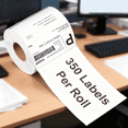 thumbnail image 1 of 350 Pack 4x6inch Thermal Shipping Labels, Strong Adhesive Barcode Labels for Shipping, Compatible with Zebra ZP450 ZP500 ZP505 Printers, 1 of 7