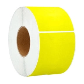 PSBM Thermal Transfer Label Yellow Stickers, 8 Rolls 4 x 6 Inch, 3" Core, 1000 Labels/Roll, Self-Adhesive Shipping/Address Barcode Label, Compatible with Zebra, Sato & Datamax