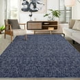 thumbnail image 1 of 4' x 6' Washable Area Rugs, Distressed Modern Abstract Office Carpet Low Pile Rug Non Slip Farmhouse Floor Cover, for Living Room Bedroom, Blue, 1 of 7