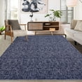 thumbnail image 1 of 4' x 6' Washable Area Rugs, Distressed Modern Abstract Office Carpet Low Pile Rug Non Slip Farmhouse Floor Cover, for Living Room Bedroom, Blue, 1 of 7