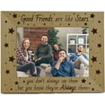 thumbnail image 1 of 4 x 6 Wood Picture Frame Photo Frames Display Wooden Tabletop Postcard Frame For Hanging Wall Gallery Birthday Graduation Gifts Friends Christmas Home Desk Decor-Good Friends Are Like Stars, 1 of 9