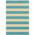 thumbnail image 1 of 4 x 6 ft. Blue Geometric Stain Resistant Indoor & Outdoor Rectangle Area Rug - Blue and Ivory, 1 of 1