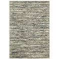 thumbnail image 1 of 4 x 6 ft. Blue Green Light Blue Gray & Ivory Abstract Power Loom Stain Resistant Rectangle Area Rug, 1 of 1