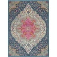 thumbnail image 1 of 4 x 6 ft. Blue & Pink Medallion Area Rug, 1 of 1