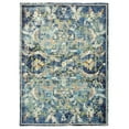 thumbnail image 1 of 4 x 6 ft. Blue & White Jacobean Pattern Area Rug, 1 of 1