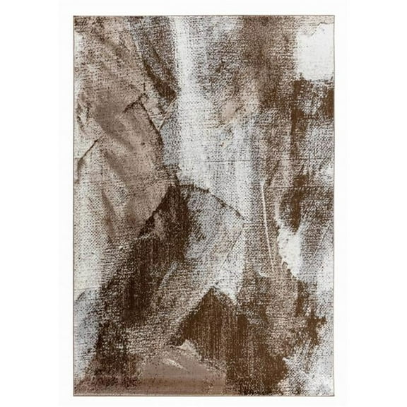4 x 6 ft. Brown Abstract Area Rug