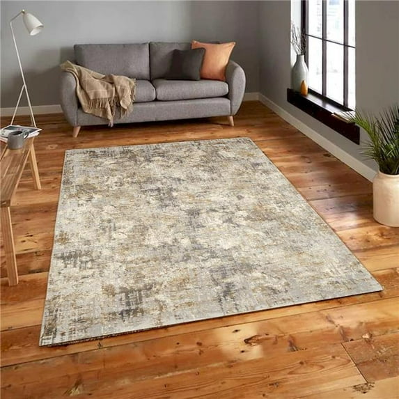 4 x 6 ft. Charisma Muted Ivory & Gray Distressed Abstract Rectangle Area Rug