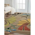 thumbnail image 1 of 4 x 6 ft. Floral Hand Tufted Wool Area Rug, Camel, 1 of 1