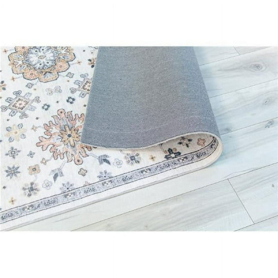 4 x 6 ft. Floral Rectangle Area Rug, Cream