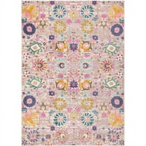 4 x 6 ft. Gray & Pink Distressed Area Rug