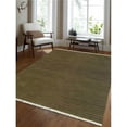 thumbnail image 1 of 4 x 6 ft. Hand Woven Flat Weave Kilim Wool Solid Rectangle Area Rug, Olive, 1 of 1