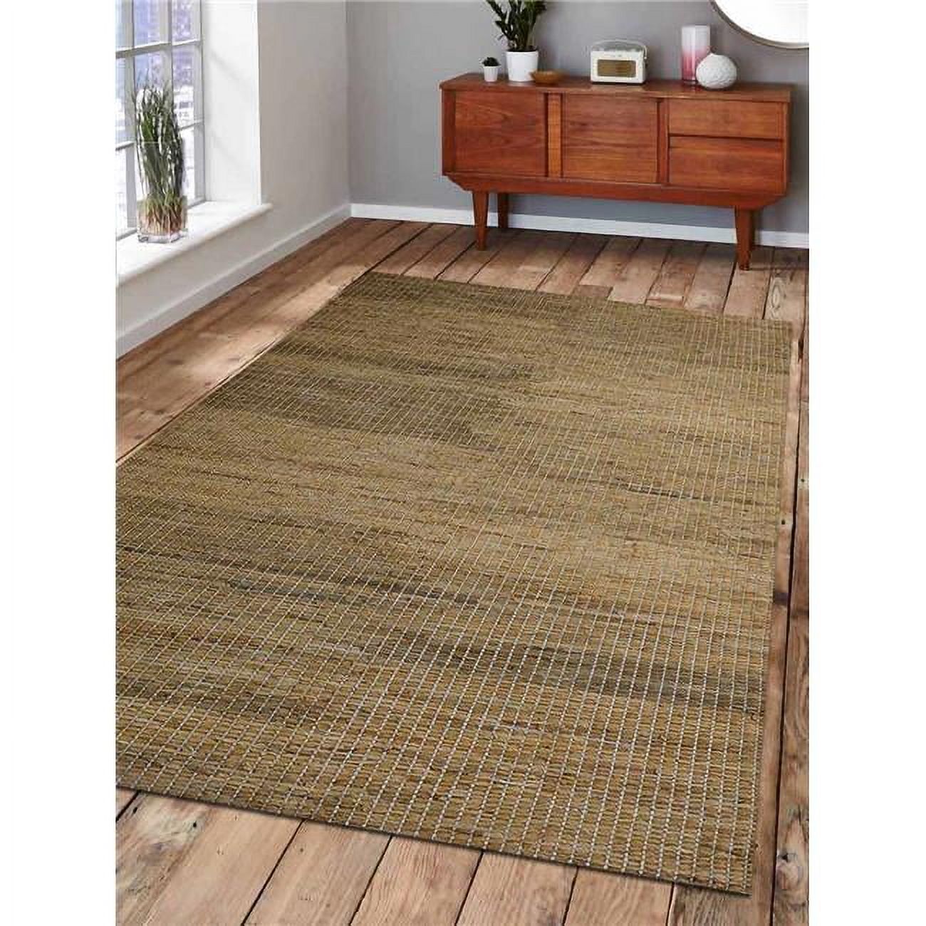 4x6 Rectangular Rug 4 x 6 ft. Hand Woven Jute Eco-Friendly Solid Rectangle Area Rug, Beige ...