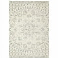 thumbnail image 1 of 4 x 6 ft. Ivory & Gray Floral Power Loom Stain Resistant Rectangle Area Rug - Ivory and Gray - 4 x 6 ft., 1 of 1