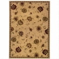 thumbnail image 1 of 4 x 6 ft. Ivory Green Brown Blue & Rust Floral Power Loom Stain Resistant Rectangle Area Rug, 1 of 1