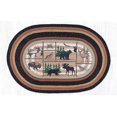 thumbnail image 1 of 4 x 6 ft. Jute Oval Lodge Animals Patch, 1 of 1