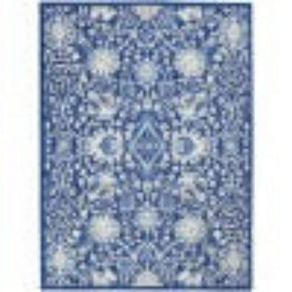 4 x 6 ft. Navy & Ivory Intricate Floral Area Rug
