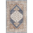 thumbnail image 1 of 4 x 6 ft. Oriental Power Loom Distressed Washable Rectangle Area Rug, Denim Blue, 1 of 1