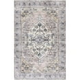 thumbnail image 1 of 4 x 6 ft. Pink & Blue Oriental Power Loom Distressed Washable Non Skid Rectangle Area Rug, 1 of 1