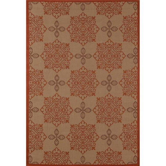 4 x 6 ft. Plymouth Collection Milan Flat Woven Indoor & Outdoor Area Rug, Red