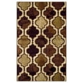 thumbnail image 1 of 4 x 6 ft. Quatrefoil Power Loom Distressed Stain Resistant Machine Made Rectangle Area Rug, Coffee, 1 of 1