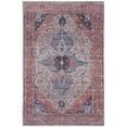 thumbnail image 1 of 4 x 6 ft. Red & Ivory Oriental Traditional Power Loomed Distressed Washable Non Skid Rectangle Area Rug, 1 of 1