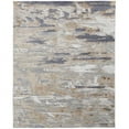 thumbnail image 1 of 4 x 6 ft. Tan Orange & Ivory Abstract Power Loom Distressed Rectangle Area Rug - Tan Orange and Ivory - 4 x 6 ft., 1 of 1