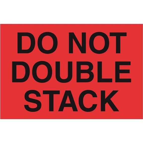 4 x 6 in. - Do Not Double Stack Fluorescent Red Labels