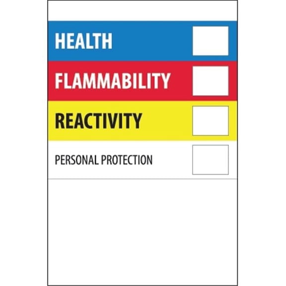 4 x 6 in. - Health Flammability Reactivity Labels - Multiple - Roll of 500