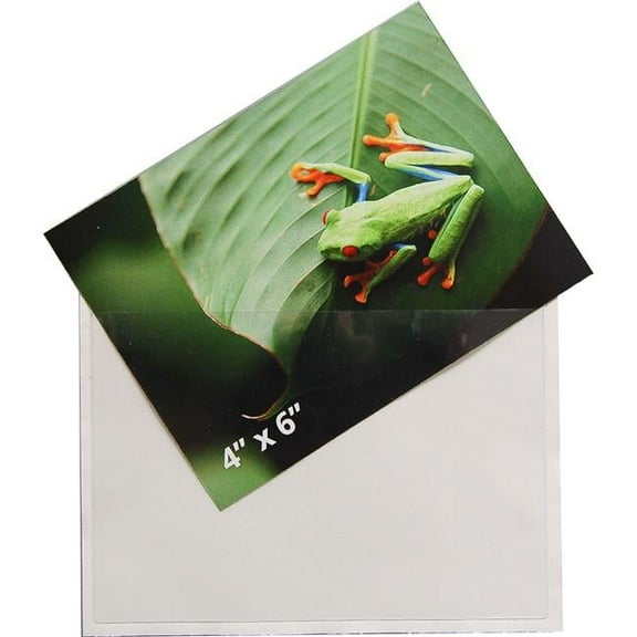 4 x 6 in. Self - Adhesive Index Card Pockets with Top Opening