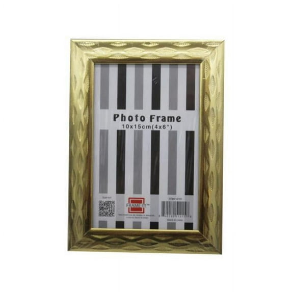 4 x 6 in. Wavy Design Photo Frame, Assorted Gold & Silver - Pack of 60