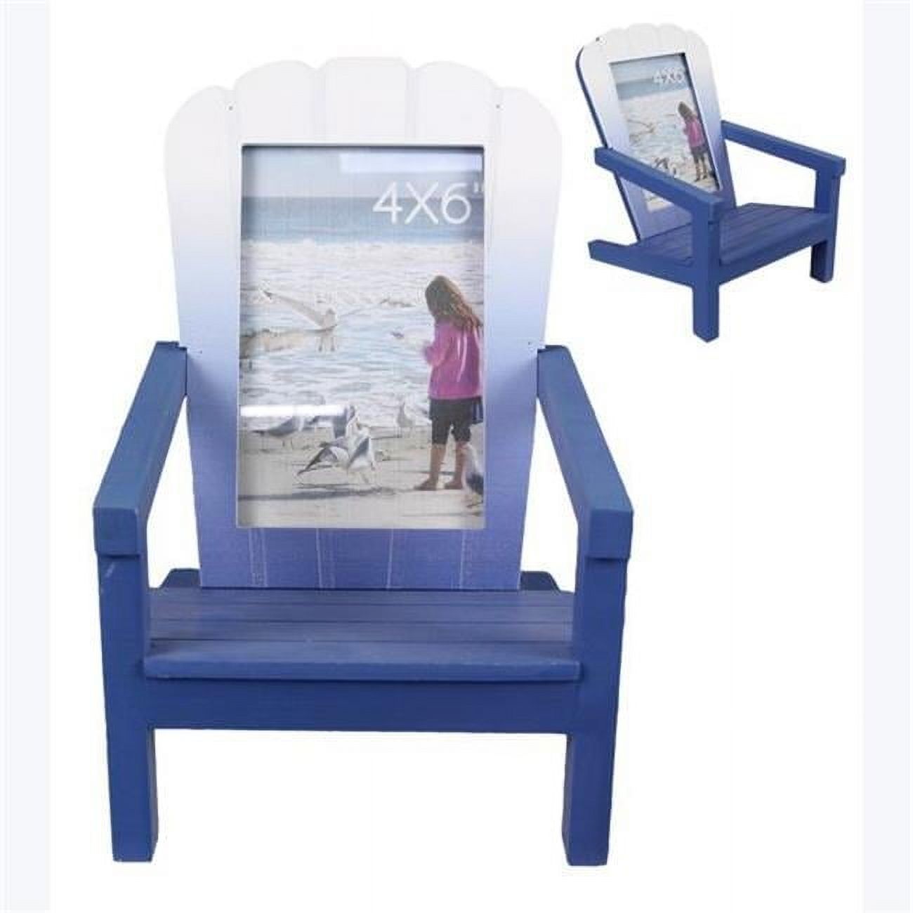 4 x 6 in. Wood Coastal Ombre Adirondack Chair Picture Frame - Walmart.com