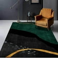thumbnail image 1 of 4 x 6ft Black Green Area Rug, Modern Abstract Interior Rug, Non-Slip Rugs Texture Skin-Friendly Comfortable Soft Carpet For Living Room Bedroom, 1 of 6