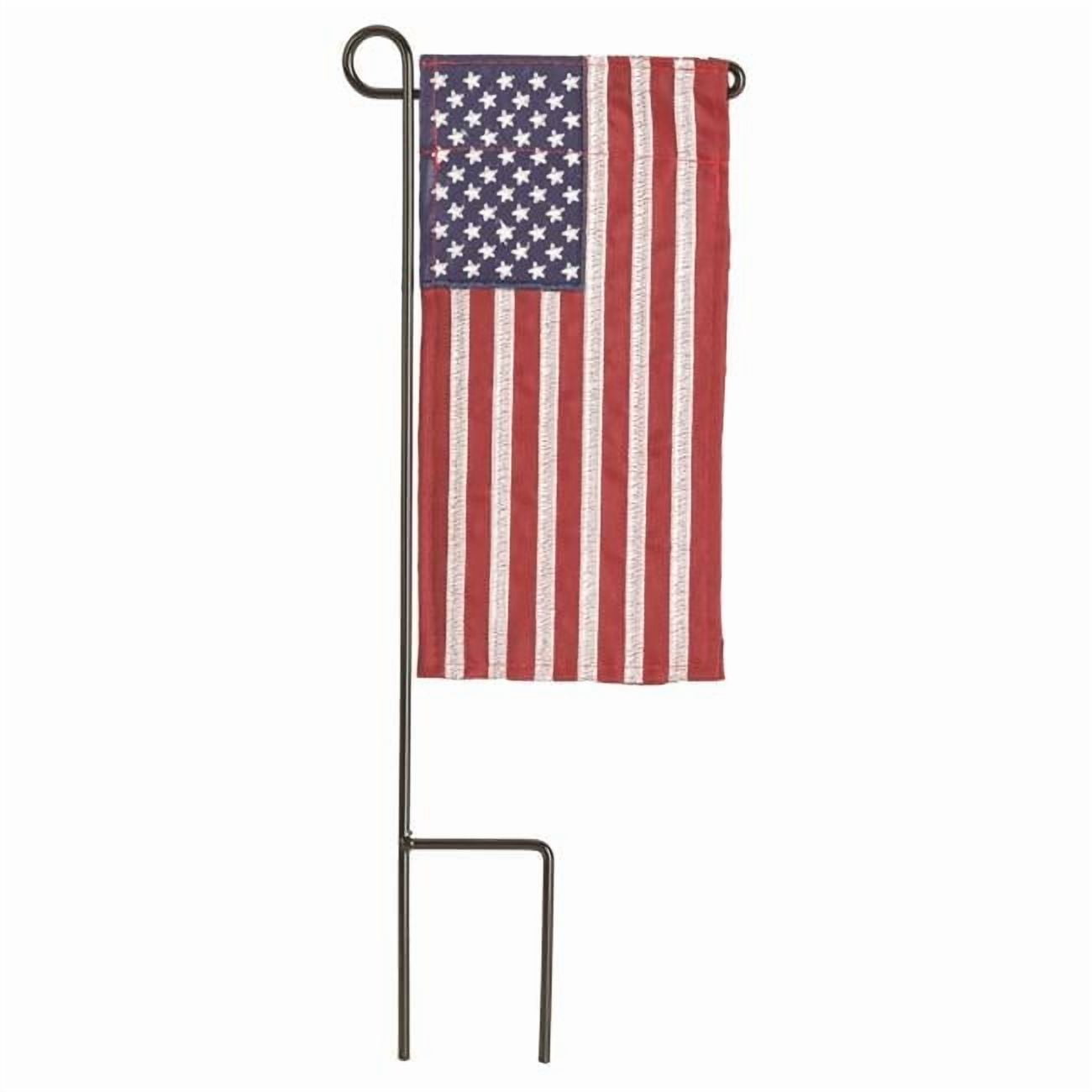 4 x 8.5 in. Double Applique American Garden Flag Polyester Mini Garden Flag