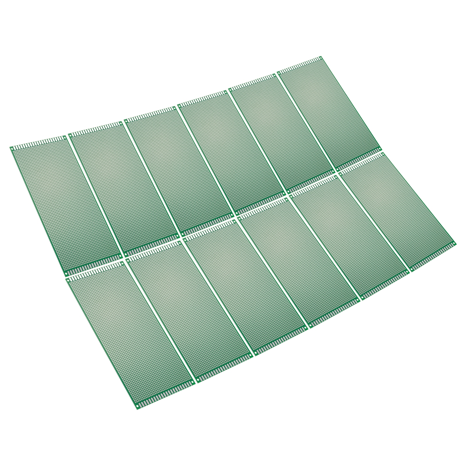 4" x 8.7" PCB Board Circuit, 12 Pcs Single Sided Prototype Solder Boards for Soldering and Electronic Project Circuit Boards Solderable Breadboard, Green