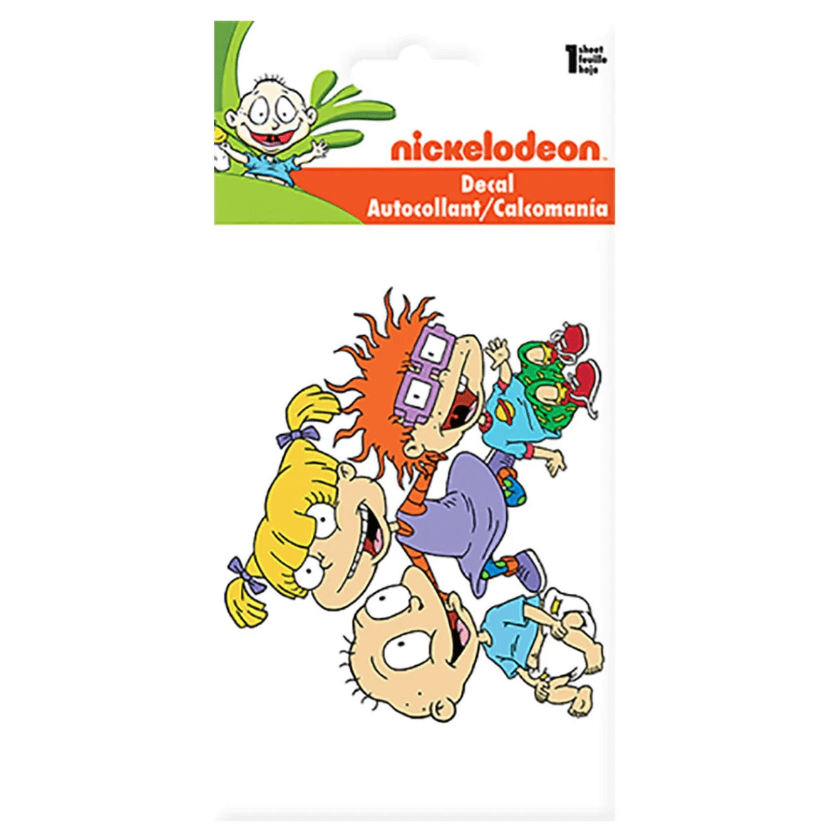 4 in x 8 in Adhesive Decal Sticker Set, Features Angelica, Tommy, Chuckie, Durable Vinyl, Easy Peel, Stick, Fun '90s Nostalgia for Laptops, Notebooks, Water Bottles, Fans, Collectors
