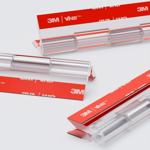 4 x Acrylic Piano Hinges, No glue required, Self Adhesive, Transparent Clear Plastic Acrylic 150mm -4 Pack-, (5 29/32 in)