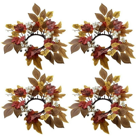 4 x Candle Wreath-As Shown