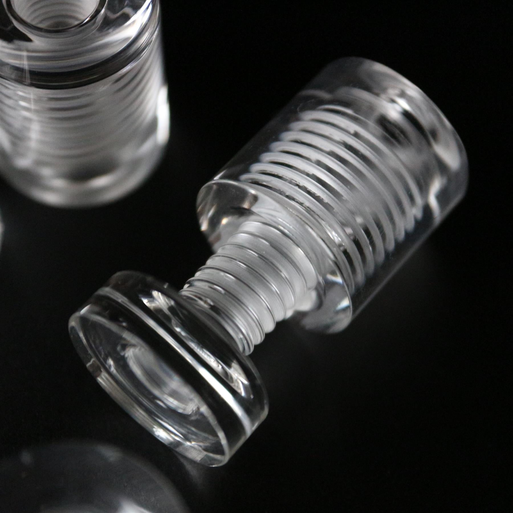 4 x Clear Standoffs, Glass Like, Acrylic, transparent spacers, plastic, wallmount, display signs, Anti-Corrosion, Waterproof, Size 19x19mm, (3/4 x 3/4 in)
