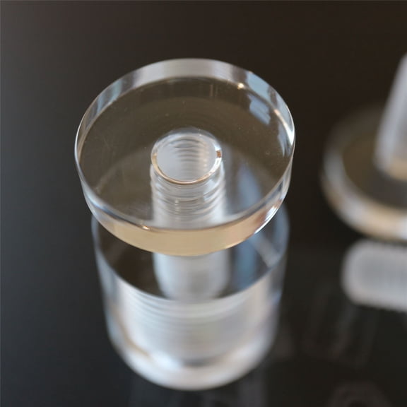 4 x Clear Standoffs, Glass Like, Acrylic, transparent spacers, plastic, wallmount, display signs, Anti-Corrosion, Waterproof, Size 25x25mm, (1 x 1 in)