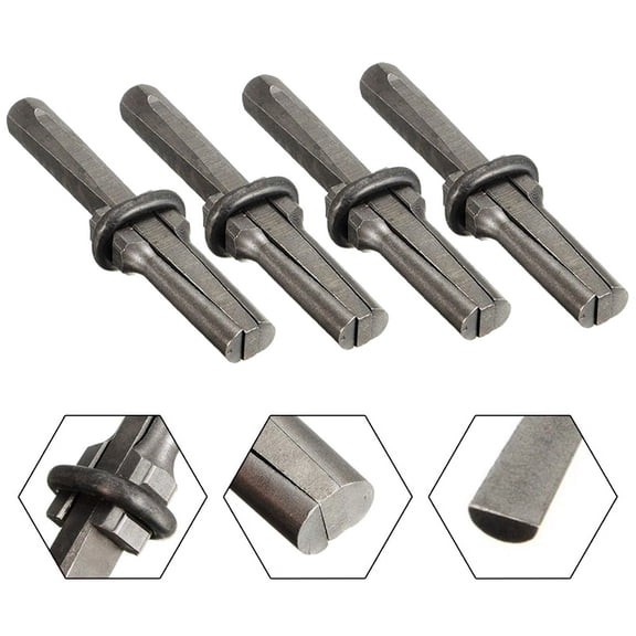 4 x Cleft stone wedge-Silver