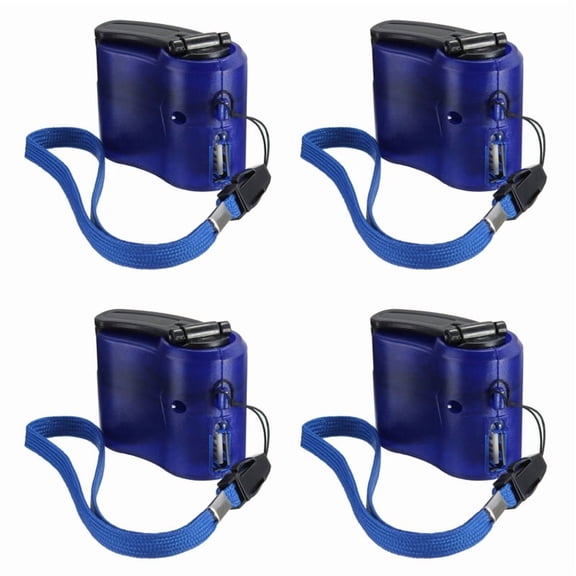 4 x Emergency Hand-Cranking Dynamo Charger-Blue
