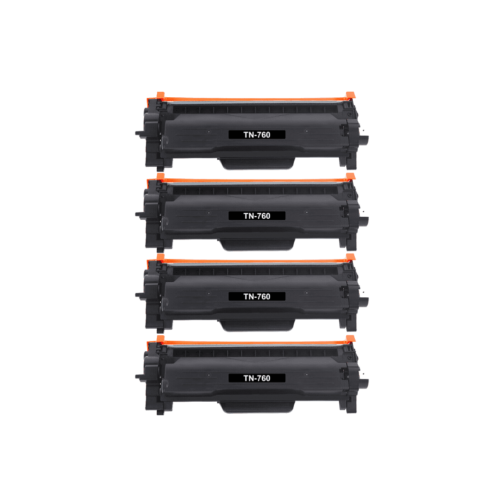 4 x HighQuality HighYield Black Toner Cartridge for Brother TN760