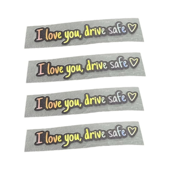 4 x I Love You Drive Safe Car Mirror Stickers Car Window Vinyl Decal