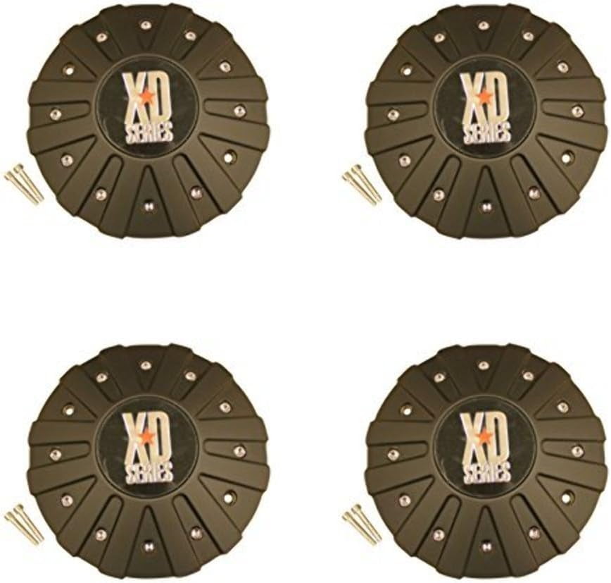 4 x KMC XD Series 778 Monster Matte Flat Black Wheel Rim Center Cap 846L215