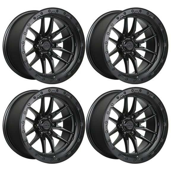 Lock Off-Road KRAWLER 17X9 6X135 -12mm Matte Black Wheel Rim 17" Inch (SET OF 4)